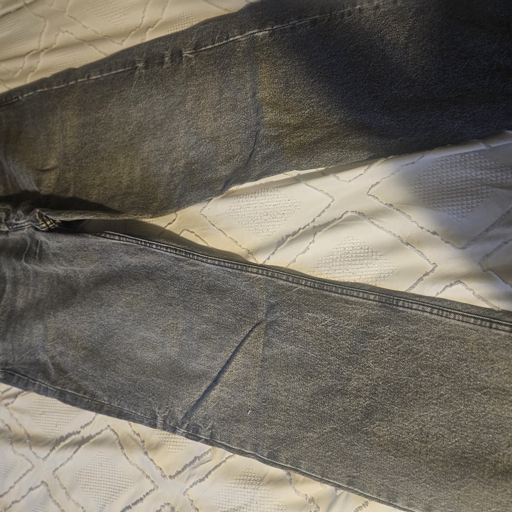 Zara Gray Straight Jeans Classic Denim